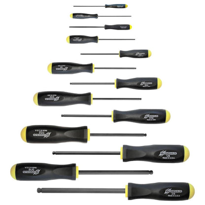 Bondhus Balldriver SAE HEX Ball End Screwdrivers .050" to 3/8" (13 Piece)