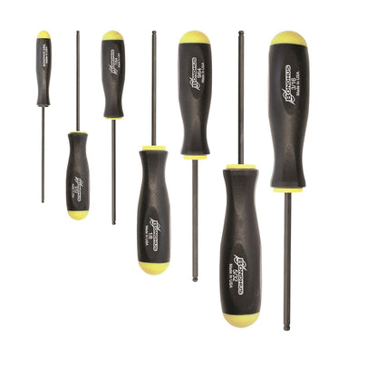Bondhus Balldriver SAE HEX Ball End Screwdrivers 5/64" to 3/16" (7 Piece)