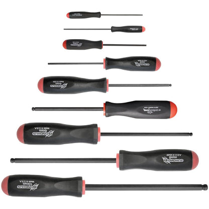 Bondhus Balldriver Metric HEX Ball End Screwdrivers 1.5mm to 10MM (9 Piece)