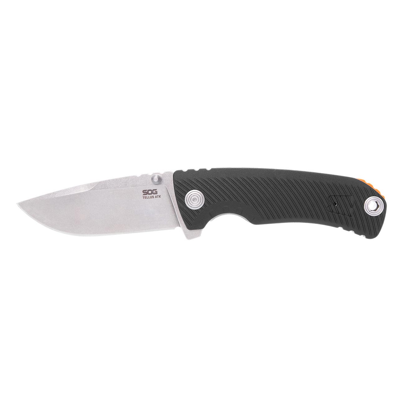 SOG Tellus ATK 3.5" Folding Pocket Knife (Black + Blaze Orange)