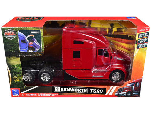 Kenworth T680 Truck Tractor Red "Long Haul Truckers" Series 1/32 T&y Diecast Model by New Ray