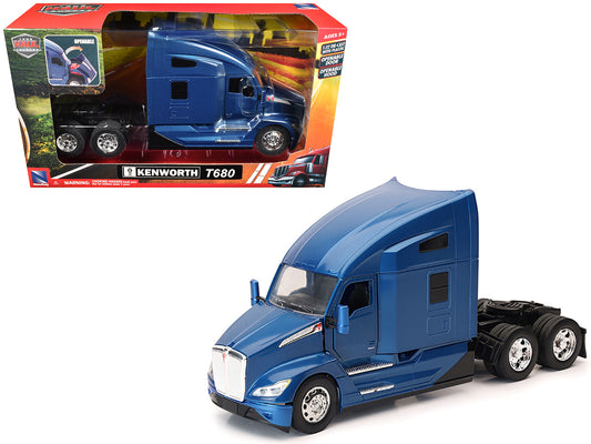 Kenworth T680 Truck Tractor Blue Metallic "Long Haul Truckers" Series 1/32 T&y Diecast Model by New Ray