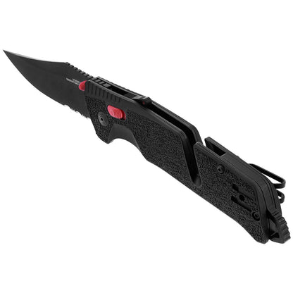 SOG Trident AT 3.7" Folding Pocket Knife (Black & Red)