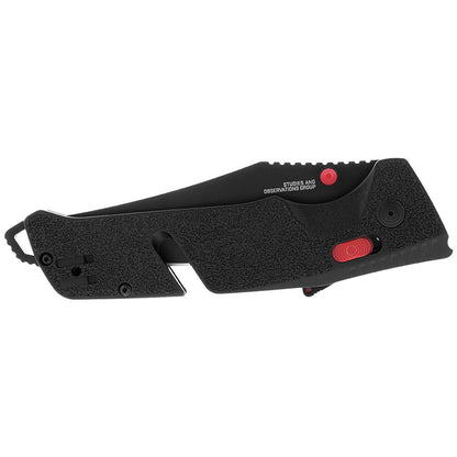 SOG Trident AT 3.7" Folding Pocket Knife (Black & Red)