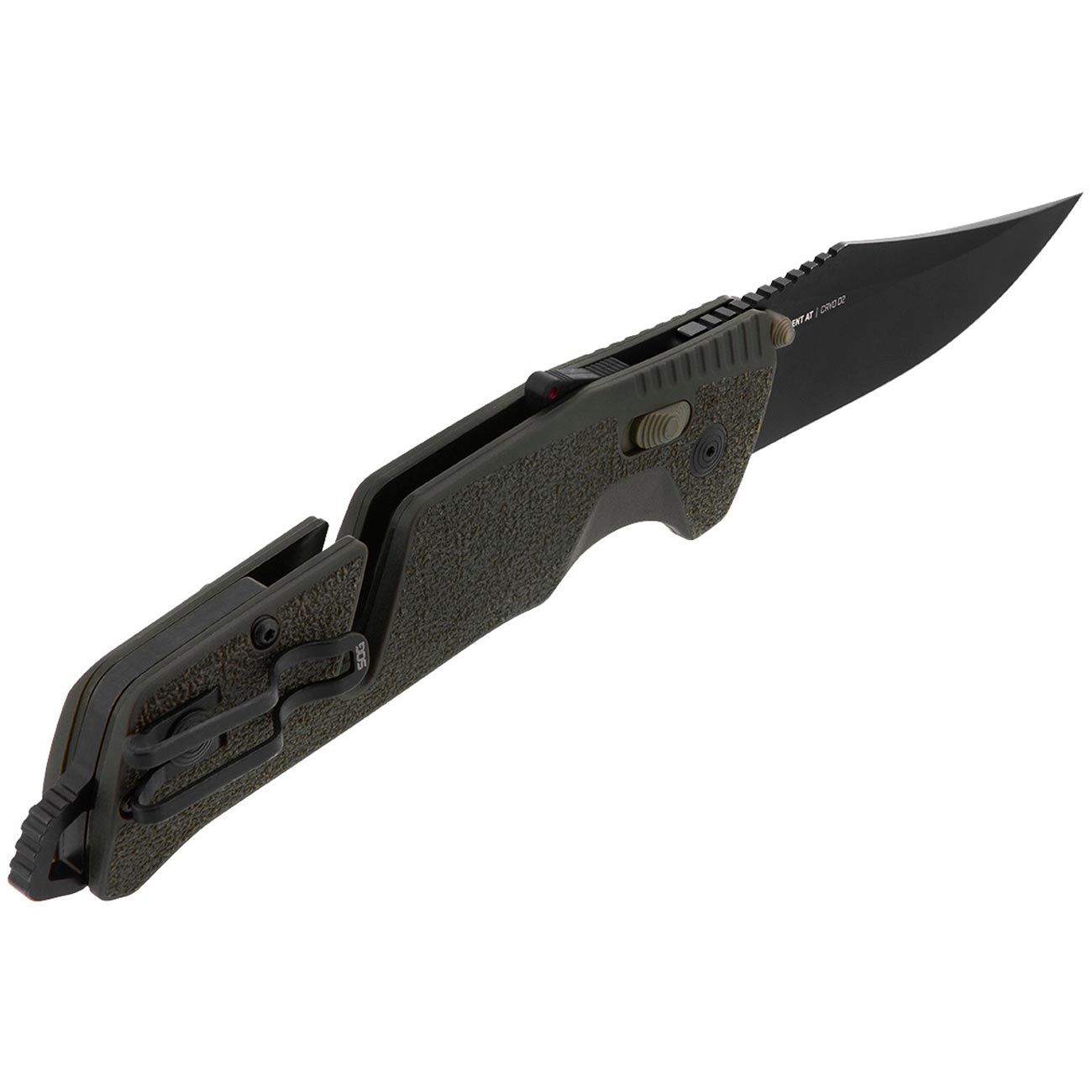 SOG Trident AT 3.7" Folding Pocket Knife (Olive Drab)