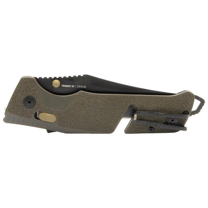 SOG Trident AT Partially Serrated 3.7" Folding Pocket Knife (OD Green)