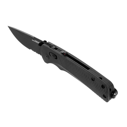 SOG Flash AT Partially Serrated 3.45" Folding Pocket Knife (Blackout)