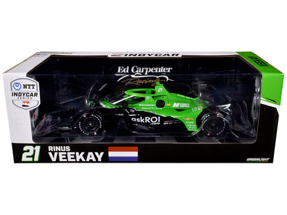 GreenLight Dallara IndyCar #21 Rinus VeeKay "Risk On International" Ed Carpenter Racing "NTT Series" (2024) 1/18 Diecast Model Car by <h2>Dallara Greenlight</h2> <p>High-quality perfect for collectors