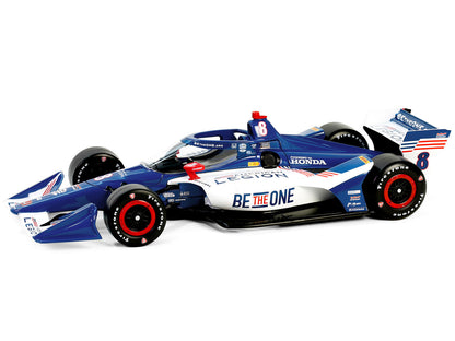GreenLight Dallara IndyCar #8 Linus Lundqvist "The American Legion" Chip Ganassi Racing (Road Course Configuration) "NTT Series" (2024) 1/18 Diecast Model Car by <h2>Dallara Greenlight</h2> <p>High-qu