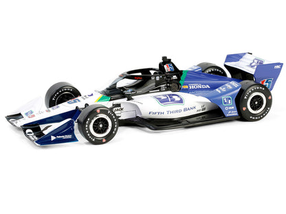 GreenLight Dallara IndyCar #15 Graham Rahal "Fifth Third Bank" Letterman Lanigan Racing (Road Course Configuration) "NTT Series" (2024) 1/18 Diecast Model Car by <h2>Dallara Greenlight</h2> <p>High-qu