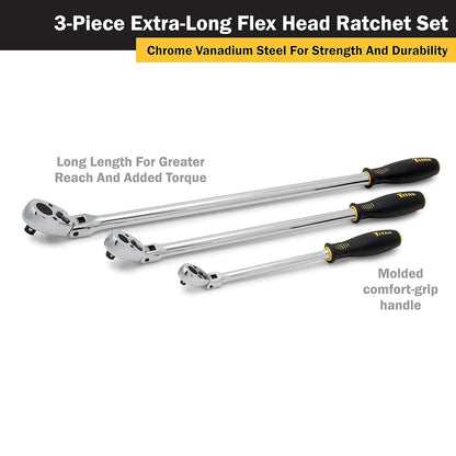 Titan Extra Long Ratchet Set (3-Piece Set)