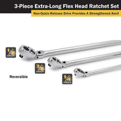 Titan Extra Long Ratchet Set (3-Piece Set)