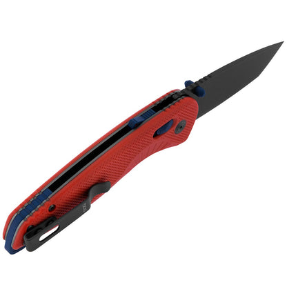 SOG Aegis AT Tanto 3.13" Folding Pocket Knife (Rescue Red & Indigo)