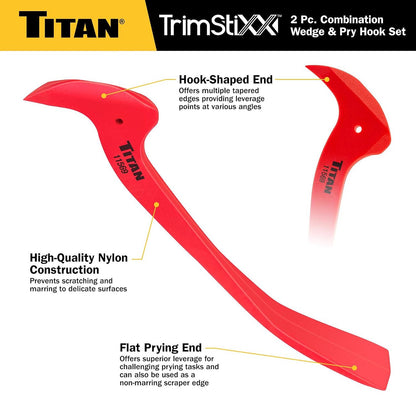 Titan Non-Marring Combination Wedge and Pry Hook Set (2 Piece)