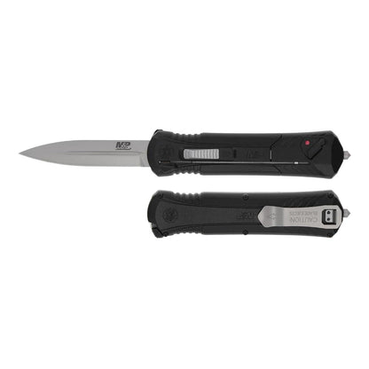 M&P Spear Point 3.5″ OTF Spring Assisted Open Knife (Black/Gray)