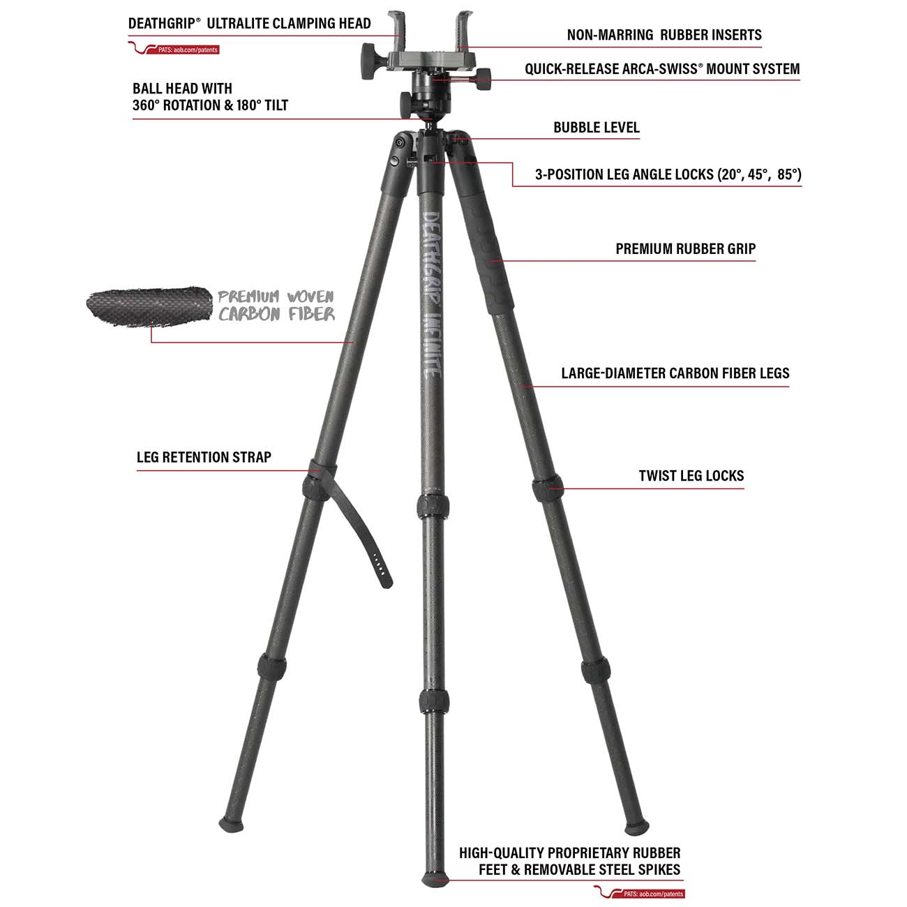 BOG DeathGrip Infinite Carbon Fiber Tripod