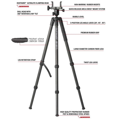 BOG DeathGrip Infinite Carbon Fiber Tripod