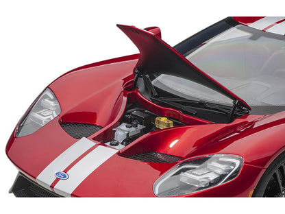2017 Ford GT Liquid Red Metallic with Silver Stripes 1/12 Model Car by Autoart <h2>2017 Autoart</h2> <p>High-quality diecast perfect for collectors and enthusiasts. Features detailed interior exterior