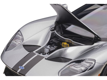 2017 Ford GT Ingot Silver Metallic with Black Stripes 1/12 Model Car by Autoart <h2>2017 Autoart</h2> <p>High-quality diecast perfect for collectors and enthusiasts. Features detailed interior exterio
