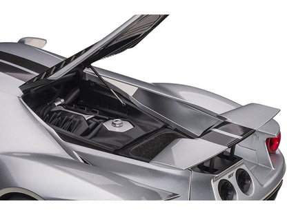 2017 Ford GT Ingot Silver Metallic with Black Stripes 1/12 Model Car by Autoart <h2>2017 Autoart</h2> <p>High-quality diecast perfect for collectors and enthusiasts. Features detailed interior exterio