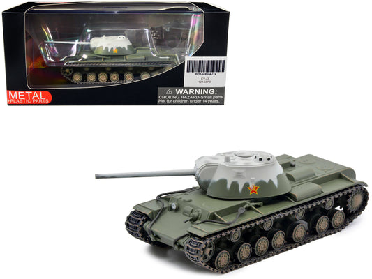 Soviet Kliment Voroshilov KV-3 Heavy Tank Winter Camouflage 1/72 T&y Diecast Model by Panzerkampf