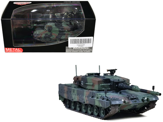 Leopard 2A4 Main Battle Tank with Snorkel "NATO Camouflage" German Army "Armor Premium" Series 1/72 T&y Diecast Model by Panzerkampf