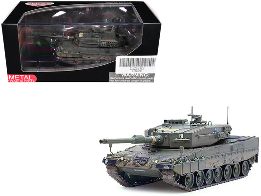 Leopard 2A4 Main Battle Tank with Snorkel "Green Camouflage" German Army "Armor Premium" Series 1/72 T&y Diecast Model by Panzerkampf