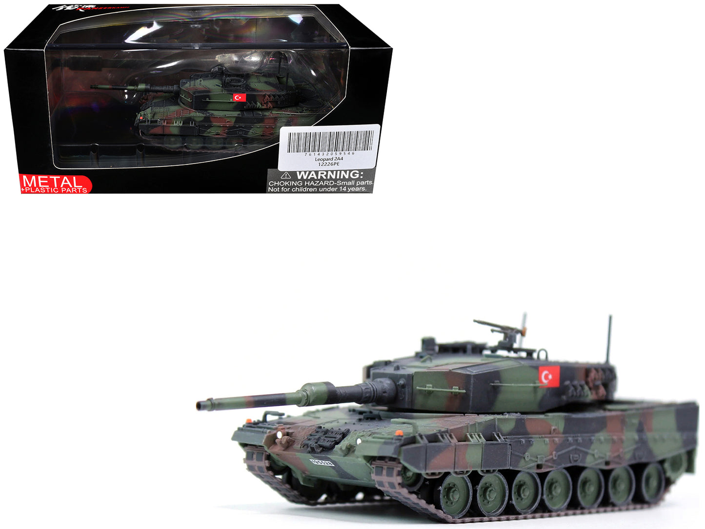 Leopard 2A4 Main Battle Tank "2nd Cavalry Armoured Brigade Turkey-Syria Border" (2016) Turkish Army "Armor Premium" Series 1/72 T&y Diecast Model by Panzerkampf