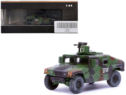 M988 Modern 4×4 Utility Vehicle with Grenade Launcher Camouflage "Military Police 65th Company 519th MP Battalion IFOR HQ ARRC Forward Brcko Bosnia and Herzegovina" (1996) "Military Miniature" Series 1/64 T&y Diecast Model by Panzerkampf