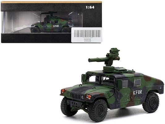 M1046 HUMVEE Tow Missile Carrier Green Camouflage "3rd Battalion 8th Marine Regiment Kosovo Force (KFOR)" (1999) "Military Miniature" Series 1/64 T&y Diecast Model by Panzerkampf
