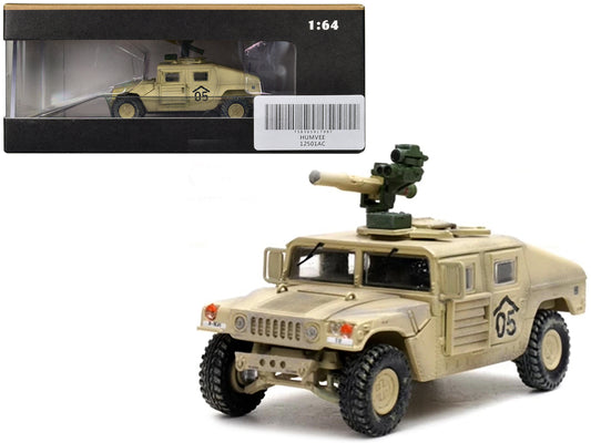 M1046 HUMVEE Tow Missile Carrier Desert Camouflage "E Troop 9th Regiment 2nd Brigade Combat Team 3rd Infantry Division (Mechanized) Iraq" (2003) "Military Miniature" Series 1/64 T&y Diecast Model by Panzerkampf