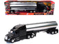 Peterbilt 579 Truck Black Tanker Trailer Silver 1/32 Diecast Model - New Ray