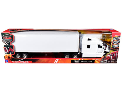 Peterbilt 579 Truck White Dry Goods Trailer White 1/32 Diecast Model - New Ray