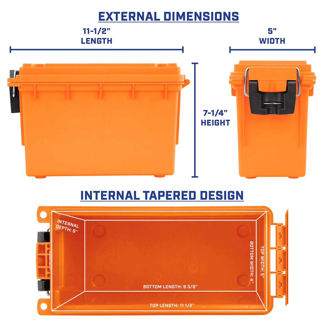 Sheffield Field Box- Safety Orange (Made In U.S.A.)