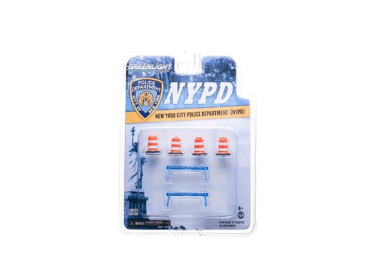 NYPD Accessory Pack 6pc Set Series 1 For 1/64 Model Cars - Greenlight