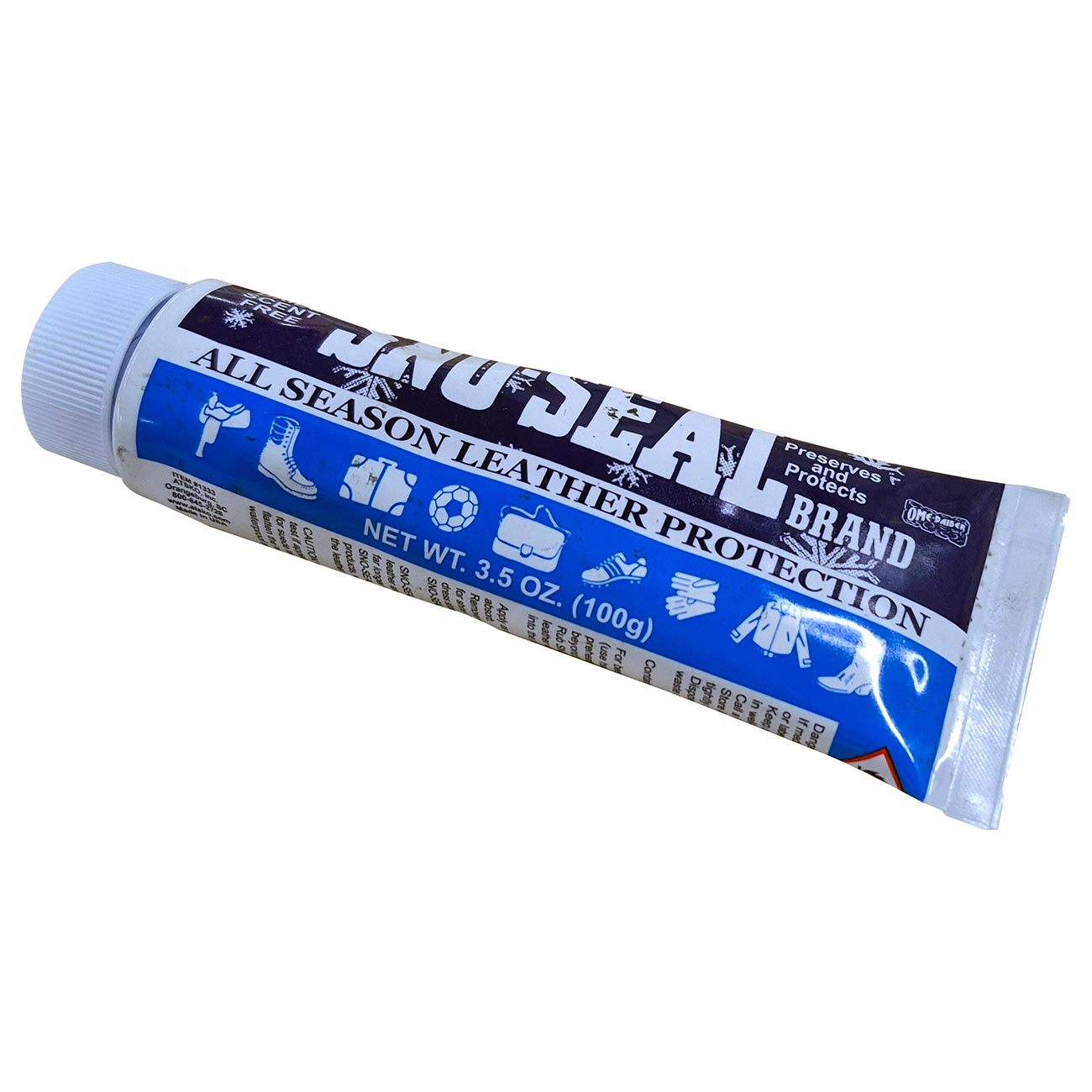 Atsko Sno-Seal Original Beeswax Waterproofing Seasonal Leather Protection (3.5 oz Tube) in carton