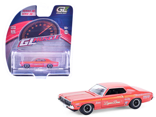 1969 Mercury Cougar Eliminator "Dyno Don" Red with Orange Stripes "GreenLight Muscle" Series 30 1/64 T&y Diecast Model Car by Greenlight