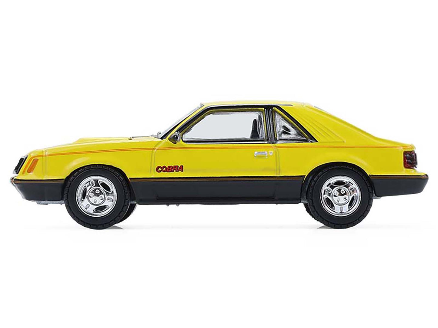 GreenLight 1979 Ford Mustang Cobra Fastback Bright Yellow with Good Graphics "GreenLight Muscle" Series 30 1/64 Diecast Model Car by <h2>1979 Greenlight</h2> <p>High-quality perfect for collectors and
