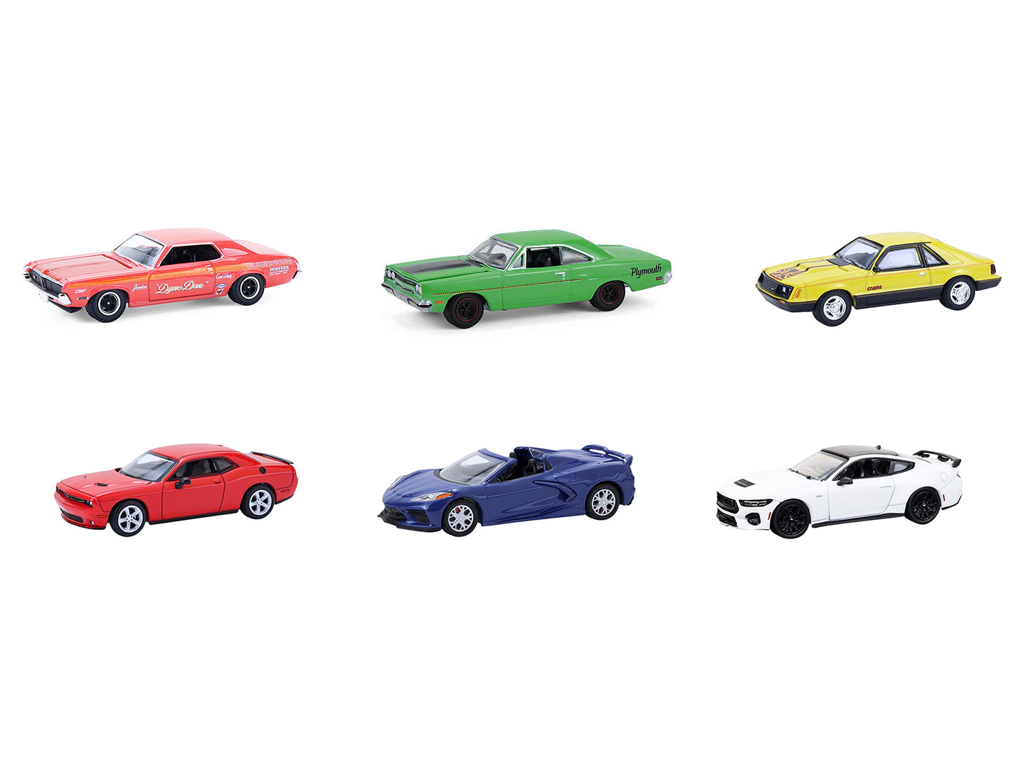 GreenLight "GreenLight Muscle" Series 30 Set of 6 pieces 1/64 Diecast Model Cars by <h2>"GreenLight Greenlight</h2> <p>High-quality car perfect for collectors and enthusiasts. Features detailed interi