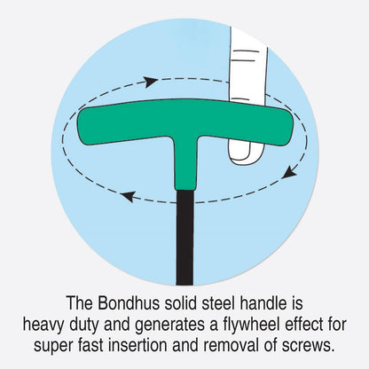 Bondhus Metric HEX T-Handle Wrenches with Stand 2 to 10mm (8 Piece)