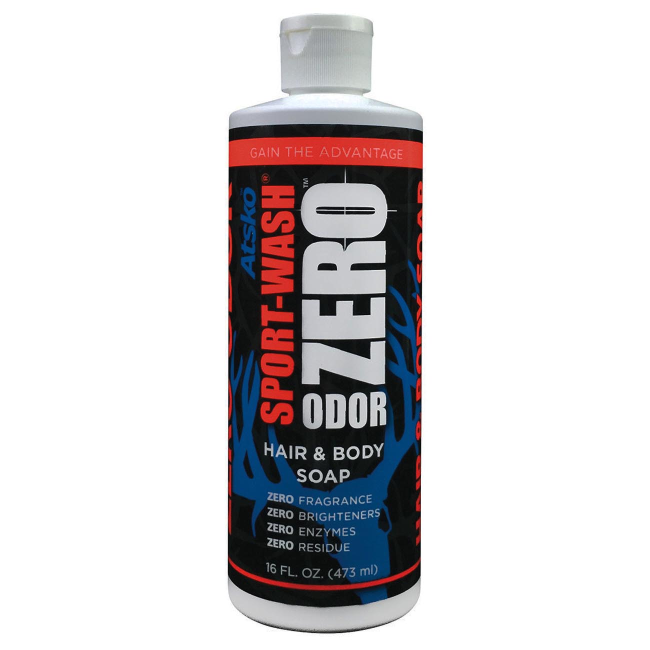 Atsko Sport-Wash ZERO-ODOR Hair & Body Soap: 16 oz. bottle