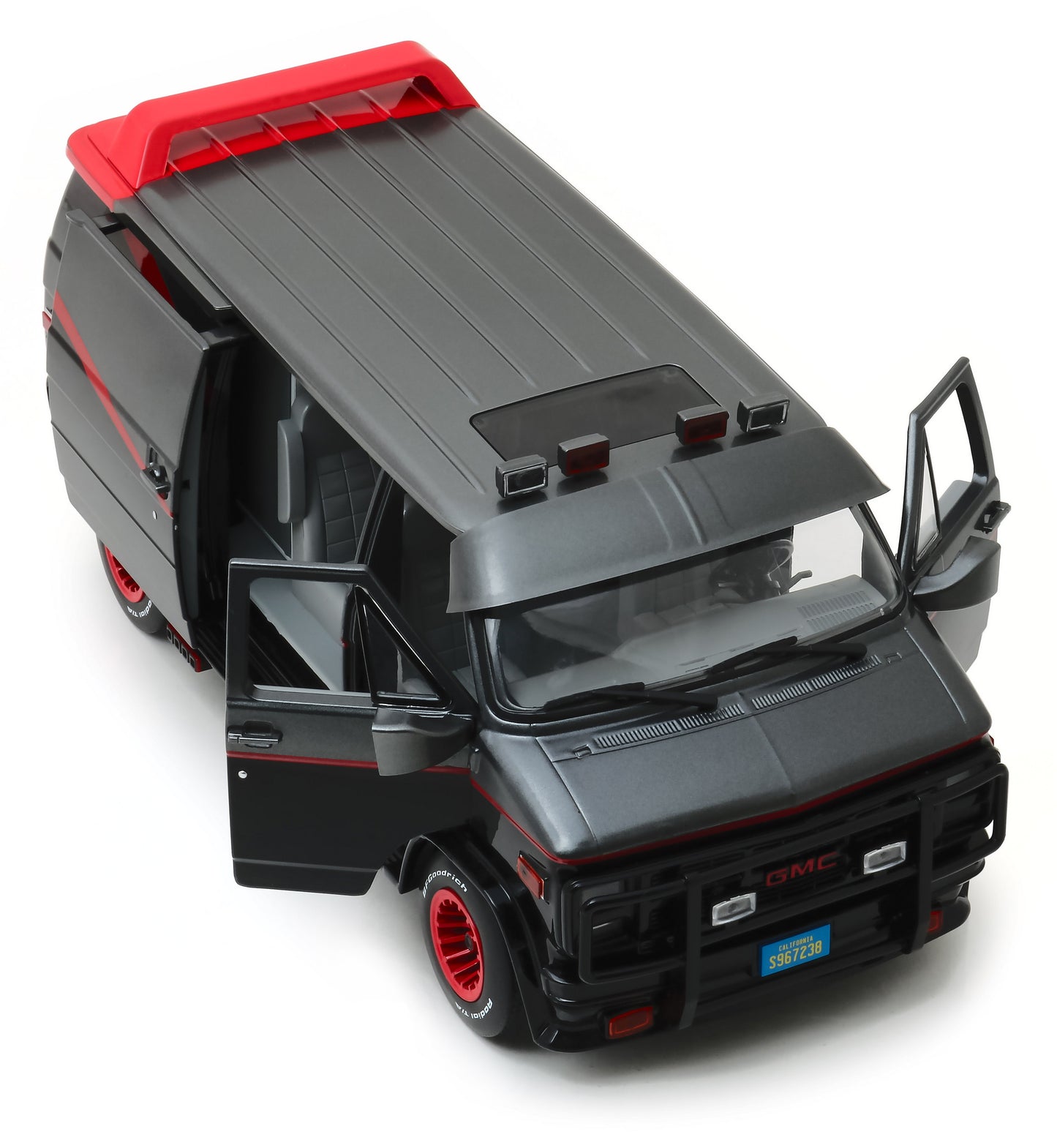 1983 GMC Vandura Black "The A-Team" (1983-1987) TV Series 1/18 T&y Diecast Model Car by Greenlight