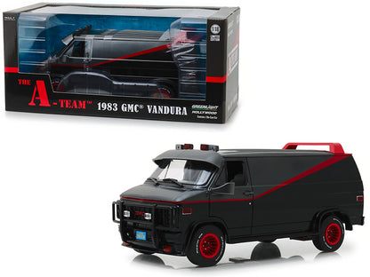 1983 GMC Vandura Black "The A-Team" (1983-1987) TV Series 1/18 T&y Diecast Model Car by Greenlight