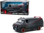 1983 GMC Vandura Black Weathered Version with Bullet Holes "The A-Team" (1983-1987) TV Series 1/18 T&y Diecast Model Car by Greenlight