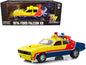 1974 Ford Falcon XB 4-Door Sedan RHD (Right Hand Drive) Yellow and Blue with Red Stripes "MFP 508" "First of the V8 Interceptors" (1979) Movie 1/18 Diecast Model Car by Greenlight