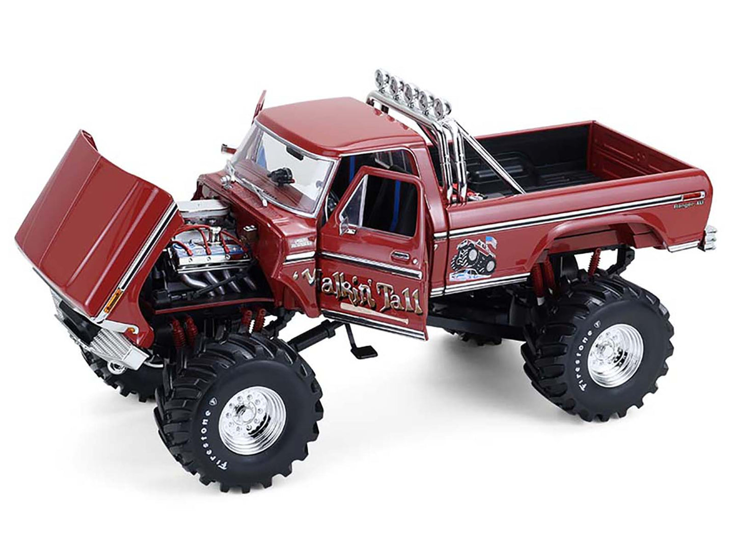 GreenLight 1979 Ford F-250 Monster Truck with 48-Inch Tires "Walkin' Tall" Red "Kings of Crunch" Series 1/18 Diecast Model Car by <h2>1979 Greenlight</h2> <p>High-quality perfect for collectors and en
