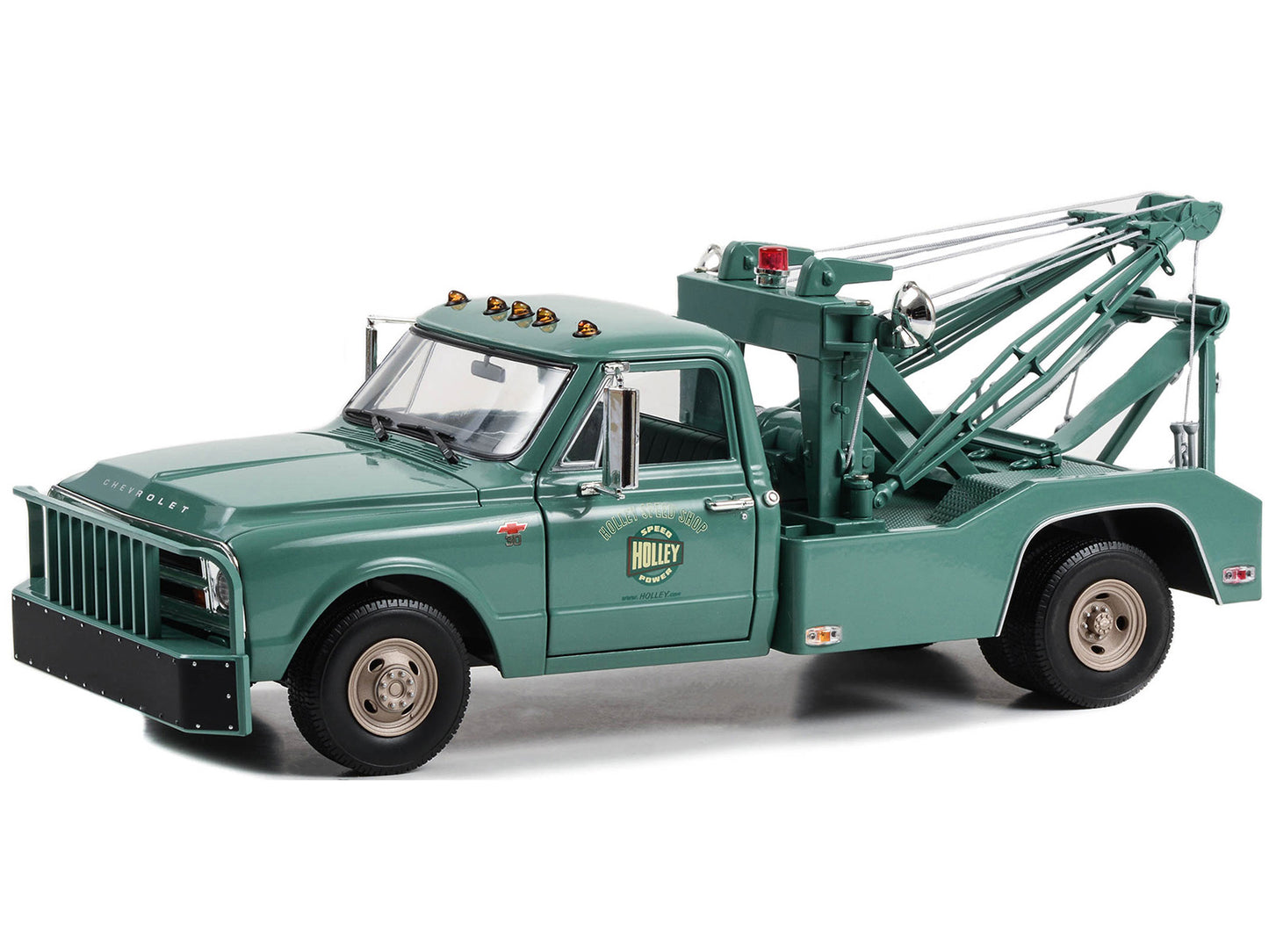 GreenLight 1967 Chevrolet C-30 Dually Wrecker Tow Truck "Holley Speed Shop" Green 1/18 Diecast Model Car by <h2>1967 Greenlight</h2> <p>High-quality perfect for collectors and enthusiasts. Features de