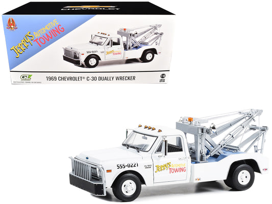 1969 Chevrolet C-30 Dually Wrecker Jerry’s Towing "Fall Guy Stuntman Association" "The Fall Guy" (1981-1986) TV Series 1/18 T&y Diecast Model Car by Greenlight