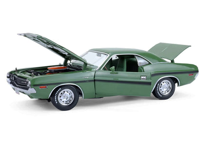 GreenLight 1970 Dodge Challenger R/T Hemi F8 Green with Black Stripes and Interior "Mr. Norm's Challenger" 1/18 Diecast Model Car by <h2>1970 Greenlight</h2> <p>High-quality perfect for collectors ent