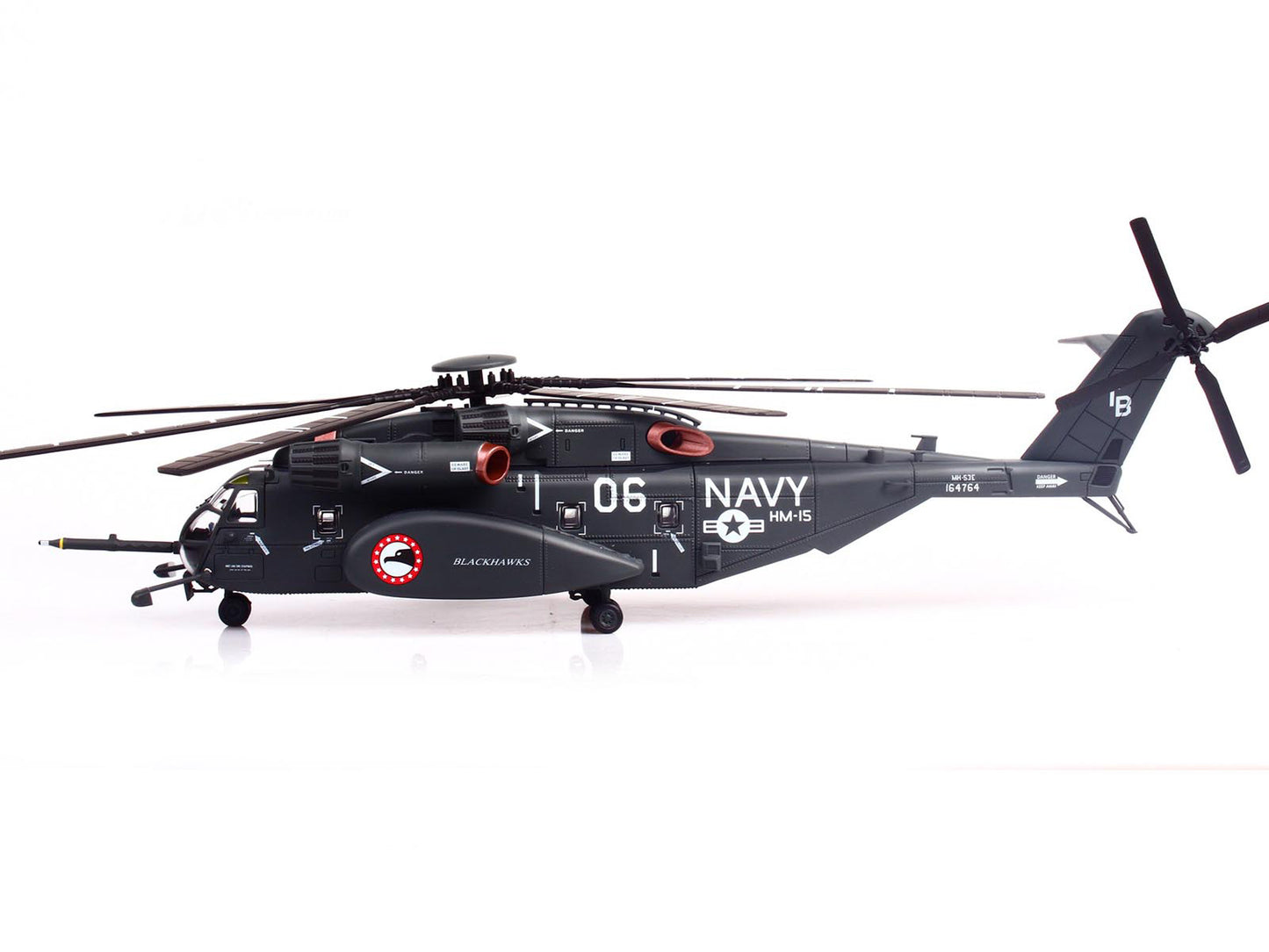 Sikorsky MH-53E Sea Dragon Helicopter "United States Navy Blackhawks Tail Number 06" Dark Gray 1/72 Diecast Model by Panzerkampf